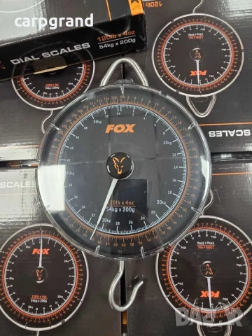 Кантар за риболов FOX Dial Scale 120Lbs 54kg, снимка 2 - Такъми - 54194627