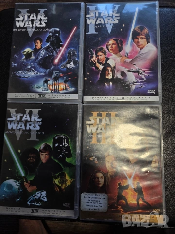 Продавам Star Wars на DVD 3,4,5,6