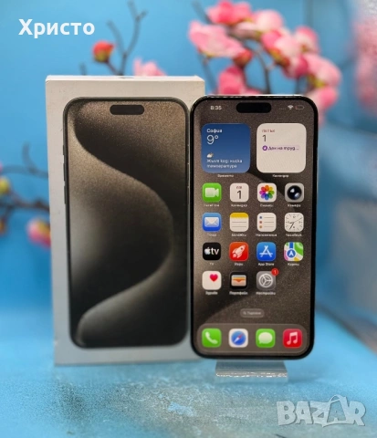 Apple iPhone 15 Pro Max, 256GB, 5G, Natural Titanium , снимка 3 - Apple iPhone - 54386156