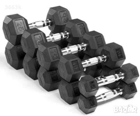 НАЙ-ДОБРА ЦЕНА! Професионални шестоъгълни хекс Дъмбели, Hex Dumbbells 