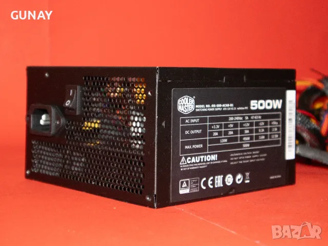 Cooler Master 500W RS-500-ACAB-B1 компютърно захранване PSU 500 вата за настолен PC, снимка 9 - Захранвания и кутии - 55415580