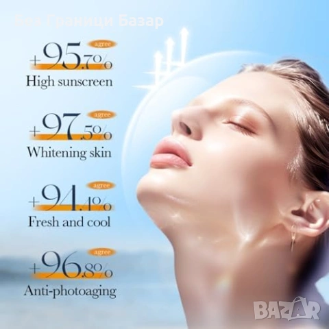 Нов Водоустойчив тониран слънцезащитен крем SPF 50 UVA UVB без омазняване, снимка 6 - Козметика за лице - 54924923