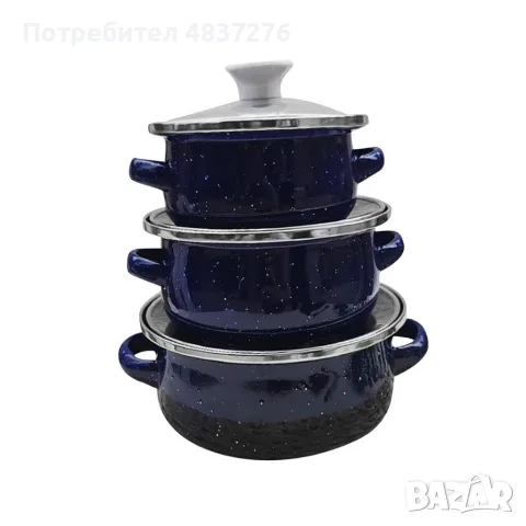 Комплект от 3 тенджери-16,18 и 20 см, снимка 8 - Съдове за готвене - 55509803