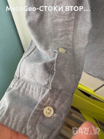 Оригинална мъжка риза Polo Ralph Lauren – Oxford Shirt, Сив меланж, снимка 5 - Ризи - 54425605
