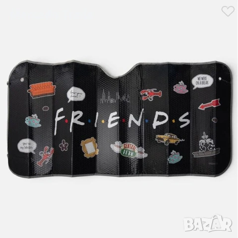 Сенник за автомобил Friends, 130x60 cм, Черен, снимка 2 - Аксесоари и консумативи - 55017098
