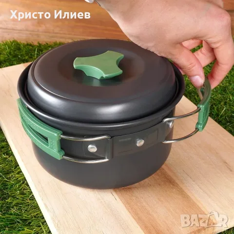 Алуминиеви прибори за къмпинг Тиган и Тенджера, снимка 7 - Къмпинг мебели - 55522297