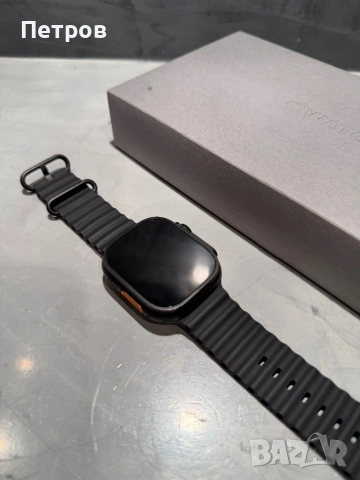 100% battery! Apple Watch Ultra 2  Black Titanium black ocean 49 mm, снимка 2 - Смарт гривни - 54543182