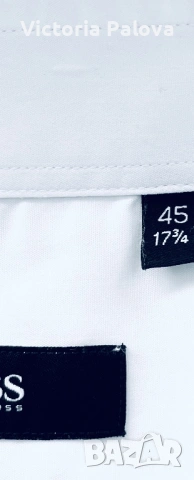 Оригинална Hugo Boss Comfort Fit бяла риза  100% Cotton Size 45, снимка 8 - Ризи - 54072810
