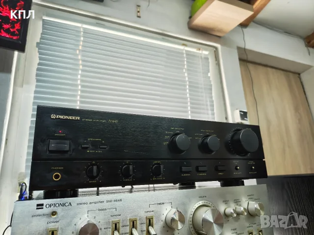Усилвател Pioneer A-445, снимка 7 - Ресийвъри, усилватели, смесителни пултове - 55389326