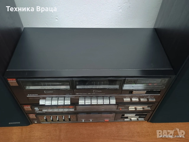 Сет SANYO. Made in Japan. Трилентови колони с 8 инчов бас. Прекрасен звук. Изпращам видео. , снимка 13 - Аудиосистеми - 54625145