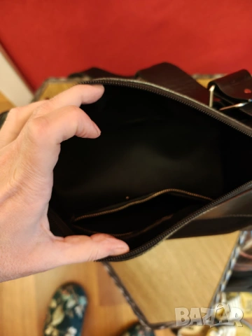 Calvin Klein Чанта естествена кожа и плат, снимка 7 - Чанти - 54370208