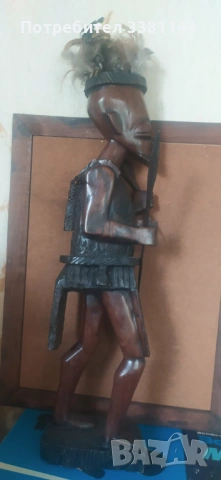 Продавам голяма масивна дървена фигура, снимка 6 - Колекции - 54234583