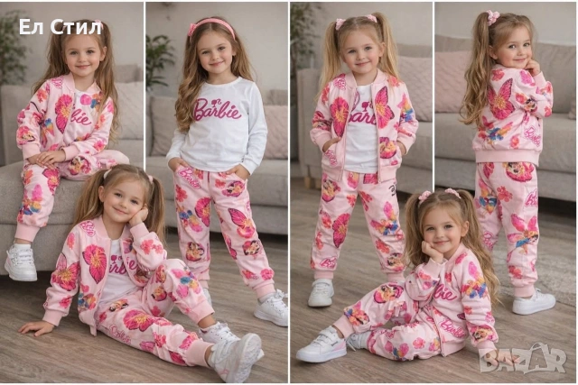❤️Комплект Barbie 3 части Блузка с дълъг ръкав Размери: 3-10г цена: 23€