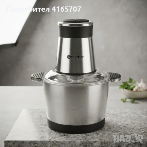 Мощен 5L електрически чопър и месомелачка – Бързо смилане на месо и зеленчуци, снимка 4 - Чопъри и пасатори - 55657677