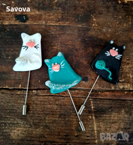 Брошки Котки