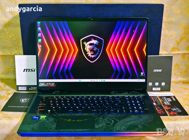 NVidia RTX 3070 8GB/Core i7-11800H/32GB RAM/1TB SSD/17.3 IPS 360Hz FHD/MSI Raider GE76 Dragon Tiamat, снимка 3 - Лаптопи за игри - 55479607