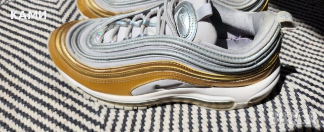 NIKE Air Max 97 silver gold , номер 39, снимка 4 - Маратонки - 54873480