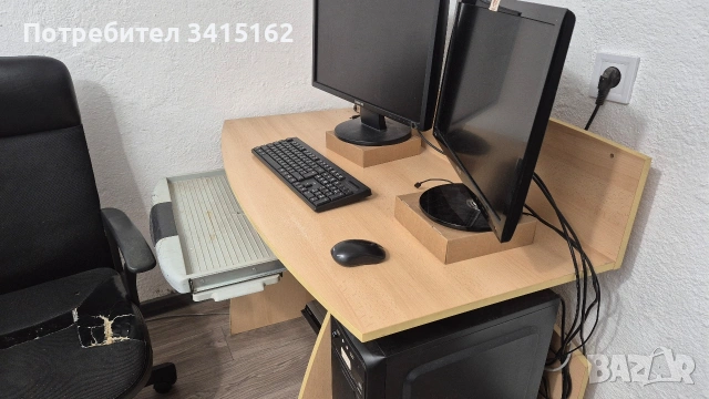 Бюро със стол за компютър , снимка 3 - Столове - 54660854