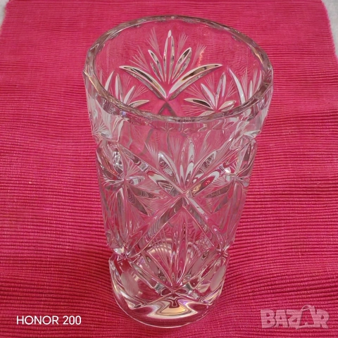 Кристална ваза Bohemia, Чехословакия. , снимка 11 - Вази - 55279896