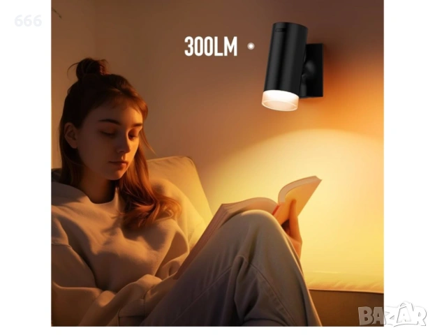 LED стенни лампи, комплект от две стенни лампи с акумулаторни батерии, 12RGB и 3CCT димируеми,, снимка 12 - Друга електроника - 54065865