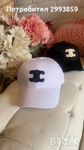 шапка Селин*Celine TRIOMPHE BASEBALL CAP IN COTTON, снимка 7 - Шапки - 54879367
