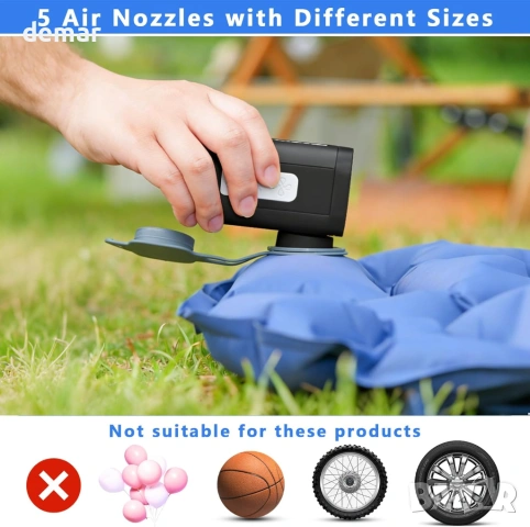 Въздушна помпа за надуваеми играчки, 5kPa с 5 дюзи, снимка 4 - Други стоки за дома - 54064870