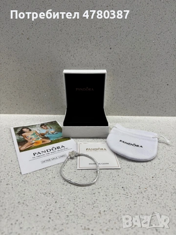 Сребърна гривна Pandora Infinity Heart , снимка 5 - Гривни - 54007360