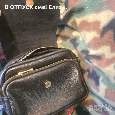 Чанта естествена кожа етно флорал принт дръжка EGO, снимка 5 - Чанти - 54135284