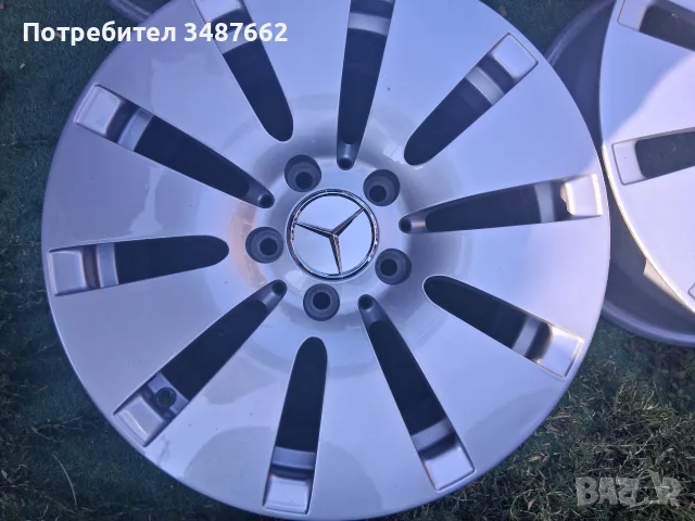 16цола оригинални за Мерцедес 6J ×16 ет 38 ц.66.6мм 5×112, снимка 4 - Гуми и джанти - 55610901