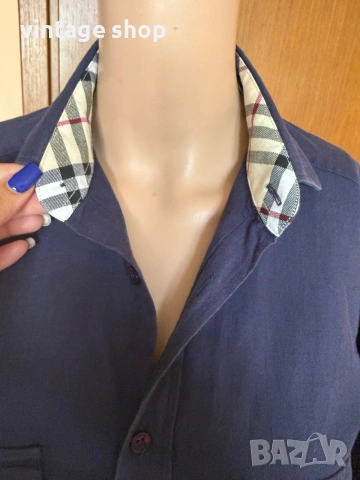 Мъжка риза с къс ръкав Burberry, размер S, снимка 2 - Ризи - 55164971