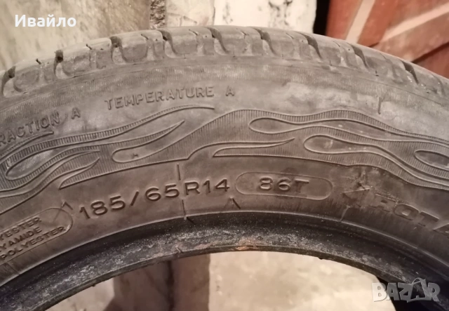 Продавам 2 броя летни гуми 185.65.14 на 1 сезон дот 2021 Goodrch , снимка 3 - Гуми и джанти - 54190662