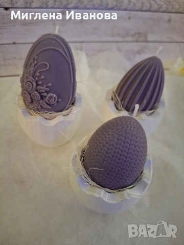 ароматни соеви свещи великденски яйца, снимка 7 - Декорация за дома - 53955028