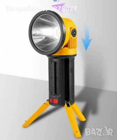 Мултифункционален LED преносим фенер 3200LM 4500mAh W5165-1, снимка 11 - Прожектори - 55637595