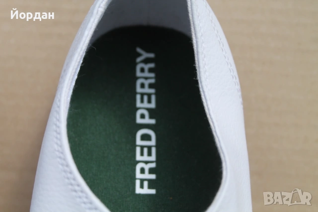Мъжки бели кецове/маратонки от естествена кожа ''Fred Perry'' , снимка 3 - Маратонки - 54567117