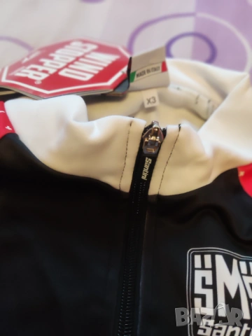 🚴‍♂️ ЧИСТО НОВО колоездачно яке Santini Windstopper - размер XXL, снимка 9 - Велосипеди - 54653834