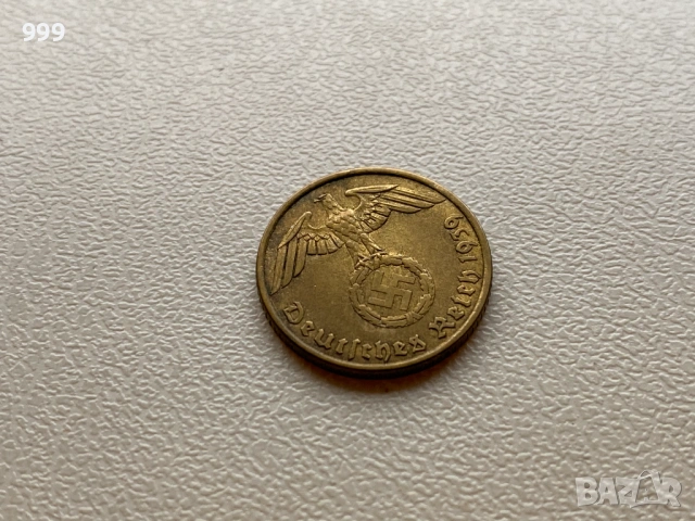 5 и 10 пфенига (райхспфенига) 1938, 1939 Германия - Трети Райх, снимка 8 - Нумизматика и бонистика - 53259059