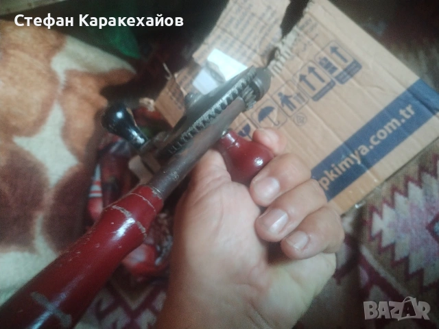 Стара ръчна дрелка, снимка 3 - Винтоверти - 55227491