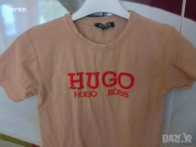 *Hugo Boss*Детска тениска в кремаво кафяв цвят , снимка 3 - Детски тениски и потници - 54976166