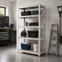 Професионален метален стелаж HÖGLER 205x120x45 см – 5 Рафта, до 880кг, регулируема височина, снимка 2