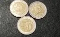 3 Колекционерски юбилейни монети от 2 евро , снимка 1