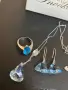 Комплект Swarovski, синджир, обеци и пръстен, снимка 2