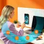 IMAK за TCL K70 NxtPaper 5G Airbag Удароустойчив TPU Калъф със Скрийн Протектор – Матов Черен, снимка 4