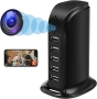 Чисто ново TuyaSmart функционално 5-порта USB зарядно със скрита WiFi камера HD 1080P  Продавам висо, снимка 1