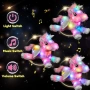 Hopearl Цветна LED музикална плюшена играчка еднорог, светеща, пееща, регулируема сила на звука, при, снимка 5