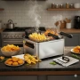 Фритюрник Cheffinger CF-EDP5.0 – 5L, 2000W, неръждаема стомана, 3 кошници, регулируема температура, снимка 1