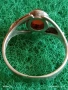 Винтидж сребърен пръстен с Червен КЕХЛИБАР Арт бижу 39868, снимка 5
