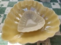 Belleek винтидж купички-сърца от фин ирландски порцелан, снимка 1