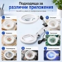 Професионална голяма увеличителна настолна лупа с LED осветление за четене гоблени бродиране шиене, снимка 7