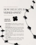 Van Cleef & Arpels VCA 5 Motifs Silver Veined Black Onyx Vintage Alhambra Дамска Гривна, снимка 9