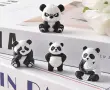 4 вида малки панди панда пластмасови фигурки за игра и украса декорация торта и др., снимка 1